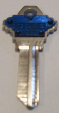 Schlage SC1 Blue Plastic Head Key Blank $2.49